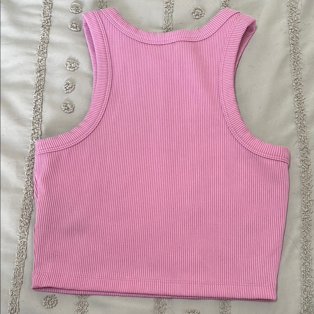 Pink Ribbed Crop Top by Divided H&M - Picture 2 of 2